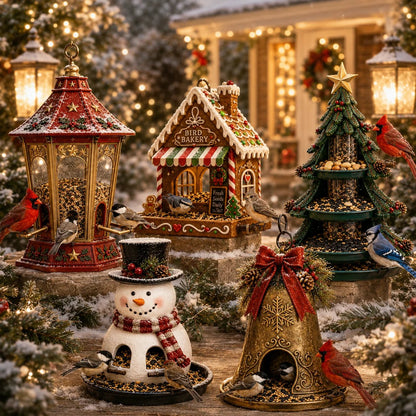 🐦Christmas Themed Bird Feeder Set | Decorative Hanging Backyard Feeders