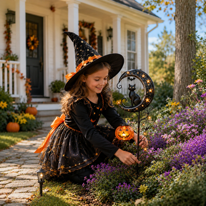 💝Deserve All The Prize🐈⬛ Solar Black Cat Garden Stake Light 🎃 Create a Magical Halloween Night