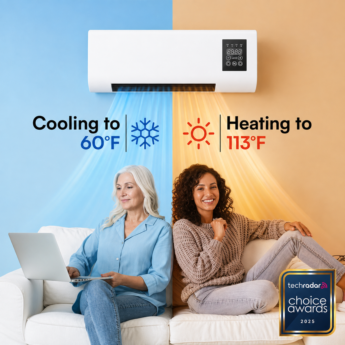 ❄️🔥 Fast Cooling & Heating 2-in-1 Wall-Mounted Air Cooler & Heater | Comfort for Every Season