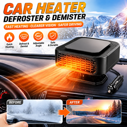 ⏳ Last Day 49% OFF ✨Portable Car Heater Defroster with 360-Degree Rotating Base