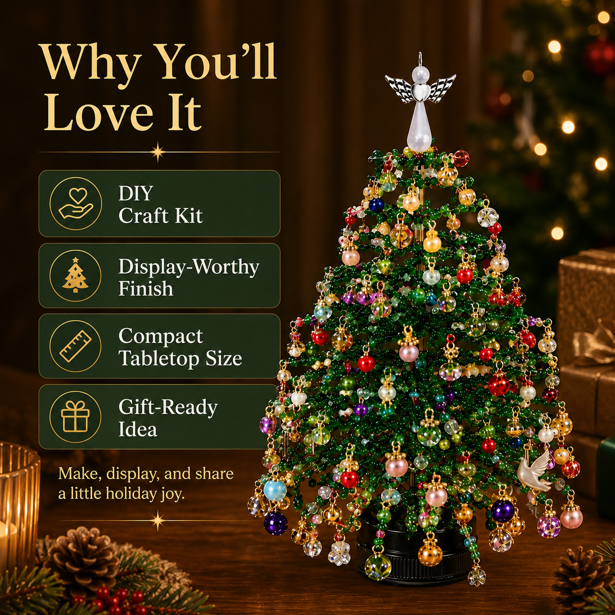 Create Your Own Sparkling Beaded Christmas Tree
