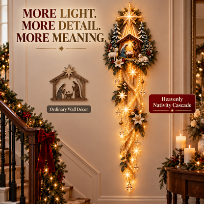 ⏳ Last Day 52% OFF – ✝️ Nativity Starfall Wall Light | Warm Golden Bethlehem Glow for Christmas Walls & Faith-Filled Homes ⭐