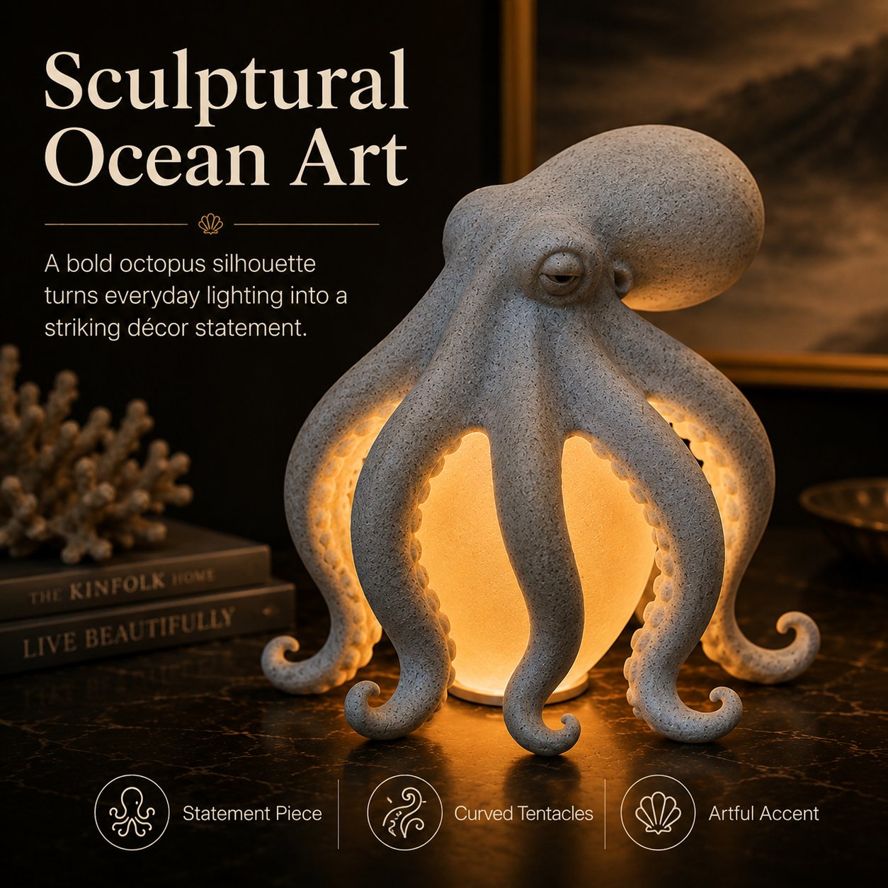 Sculptural Ocean-Inspired Accent Light