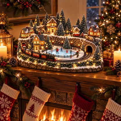 🎄✨ magical lighted christmas village – animated holiday decoration with festive charm 🎁