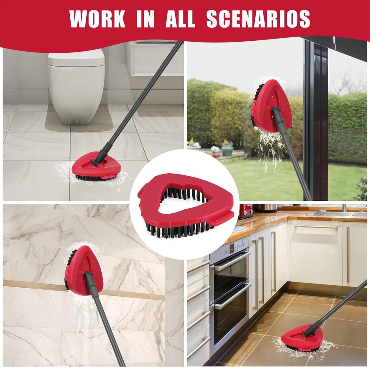 🔥 A Must-Have for Deep Floor Cleaning in Dorms and Homes—Microfiber Spin Mop Head Refills & Scrub Brush (does not  bucket)