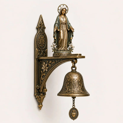 ✨ Our Lady of Grace Miraculous Medal Wall Bell – A Meaningful Catholic Gift for Mom, Grandma & Women of Faith