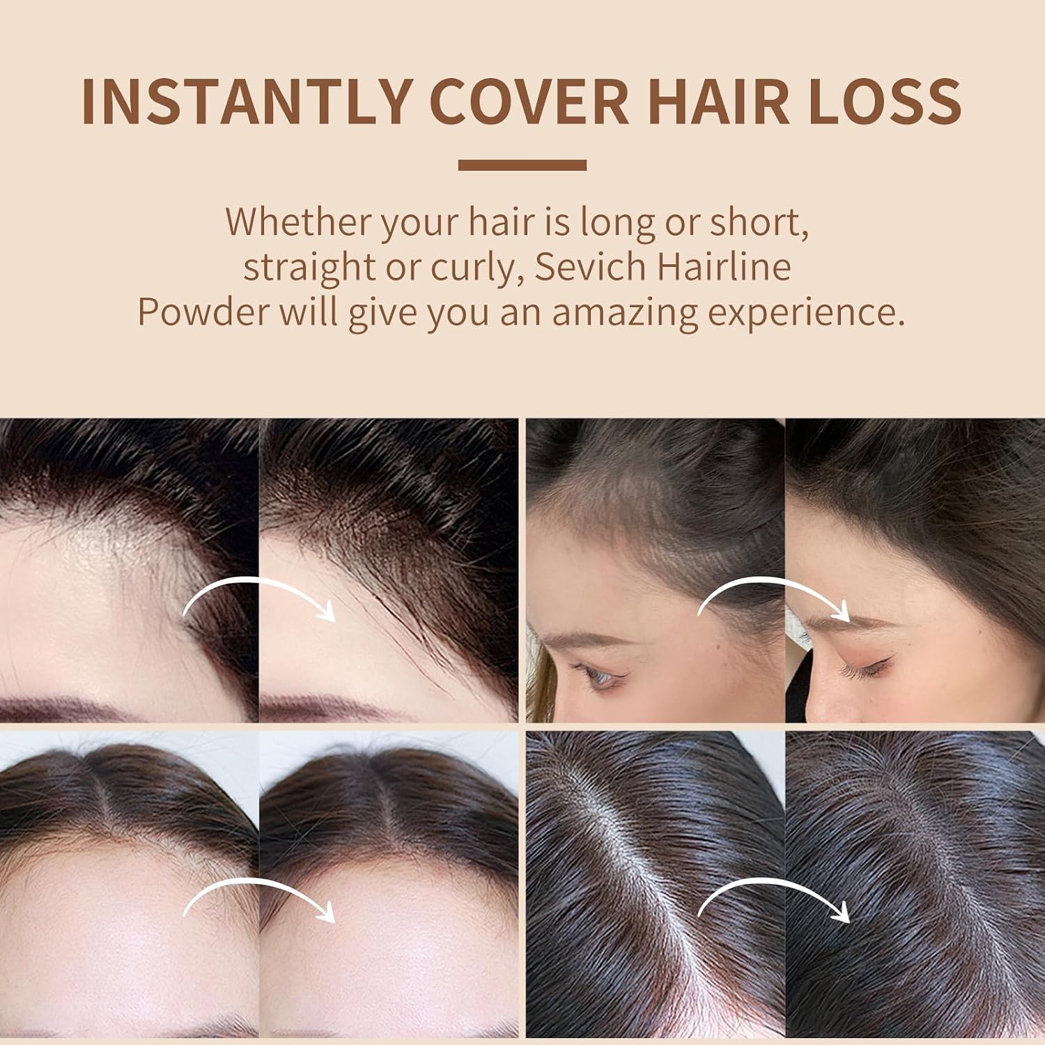 ✨Hairline Powder✨ Instant Concealer for Thinning Gray Hair, Windproof Sweatproof for Men & Women