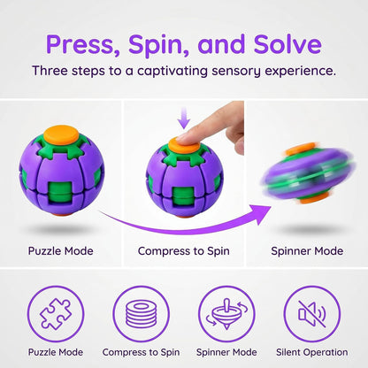 ✨New! Colorful 3D Press Fidget Spinner Ball