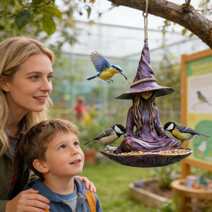 🧙‍♀️Meditating Witch Garden Bird Feeder