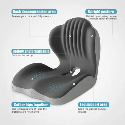 ❤️Sit Longer in Comfort with Ergonomic Memory Foam Back & Seat Support