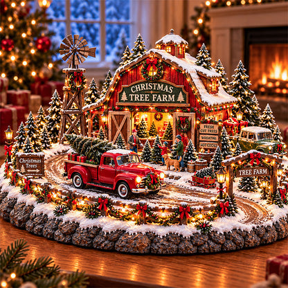 🚗 Christmas Classic Gas Station Village –4 Holiday Vehicle Scenes