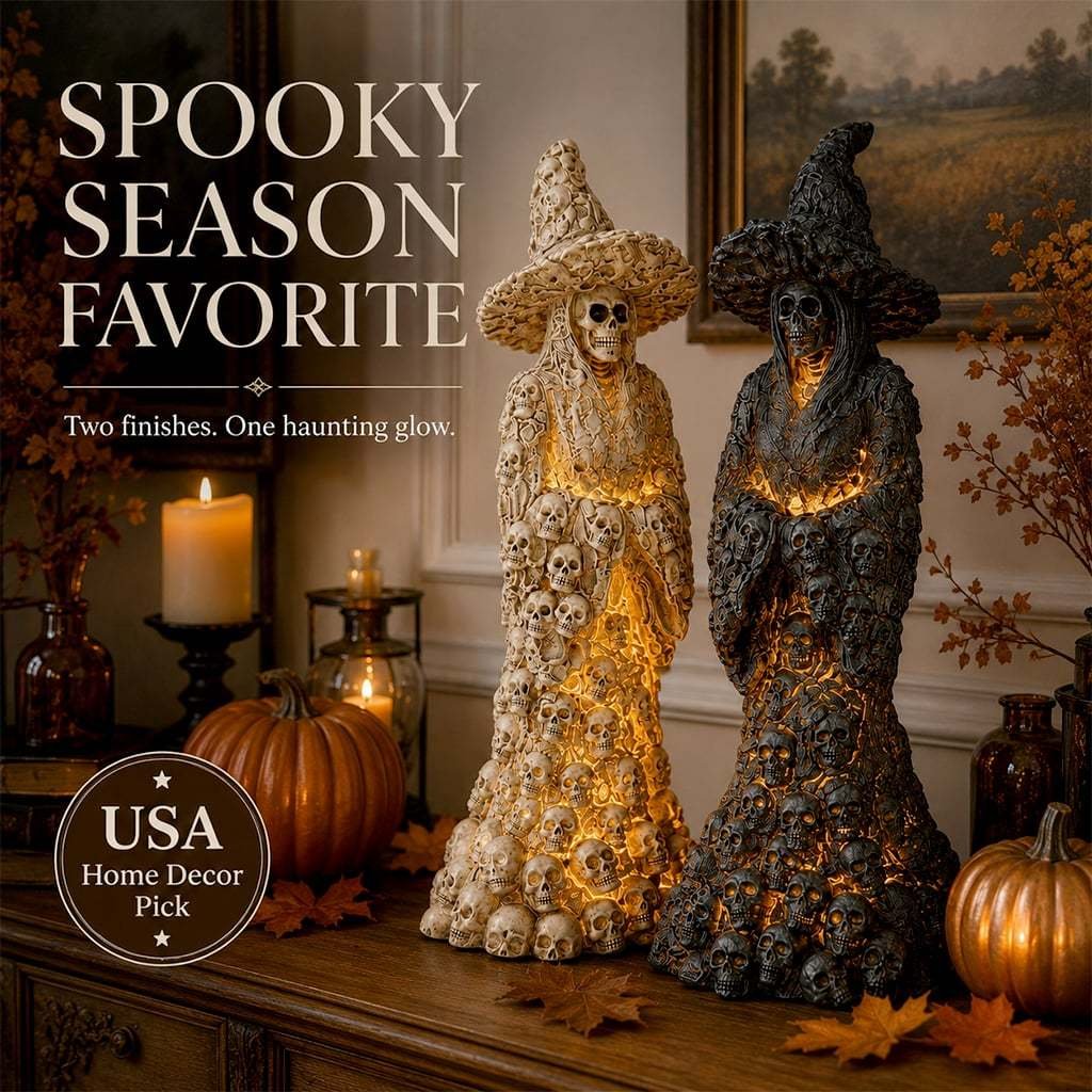 ⚠️Going Fast! Skeleton Witch Light‑Up Ornament | 47% Off Halloween Flash Sale