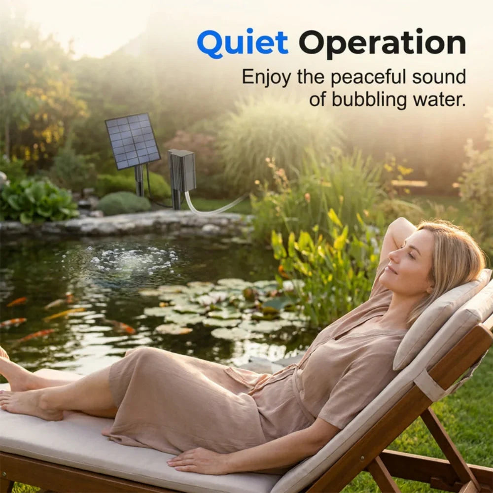 Last Day 48% OFF🔥Solar Pond Aerator with Air Pump🐟