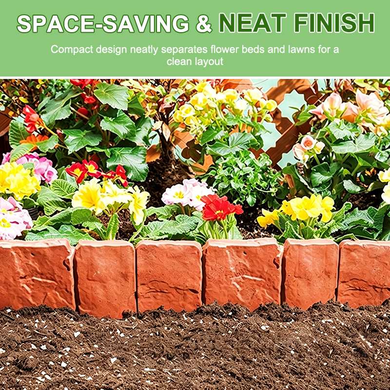 🌿🪨Create Stunning Garden Borders! Imitation Stone DIY Garden Edging Fence