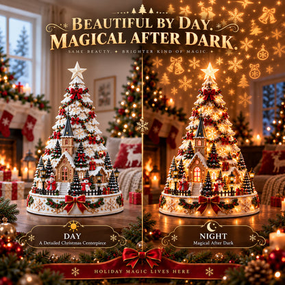 🎄Christmas Village Projection Centerpiece – 4 Themed Villages