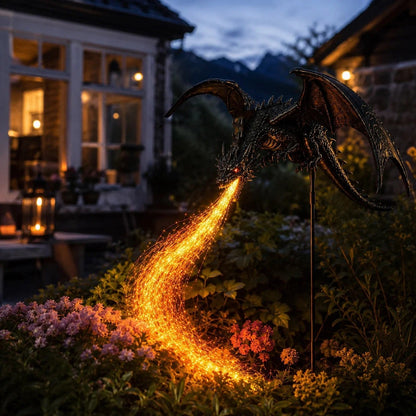 🔥 The price is limited! 🐲Solar Dragon Garden Light, Realistic Flickering Flame LED🔥
