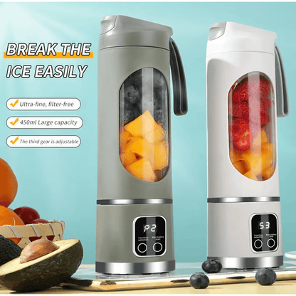 🍹 Portable Smoothie Blender – Smart LED Display & USB Rechargeable Design