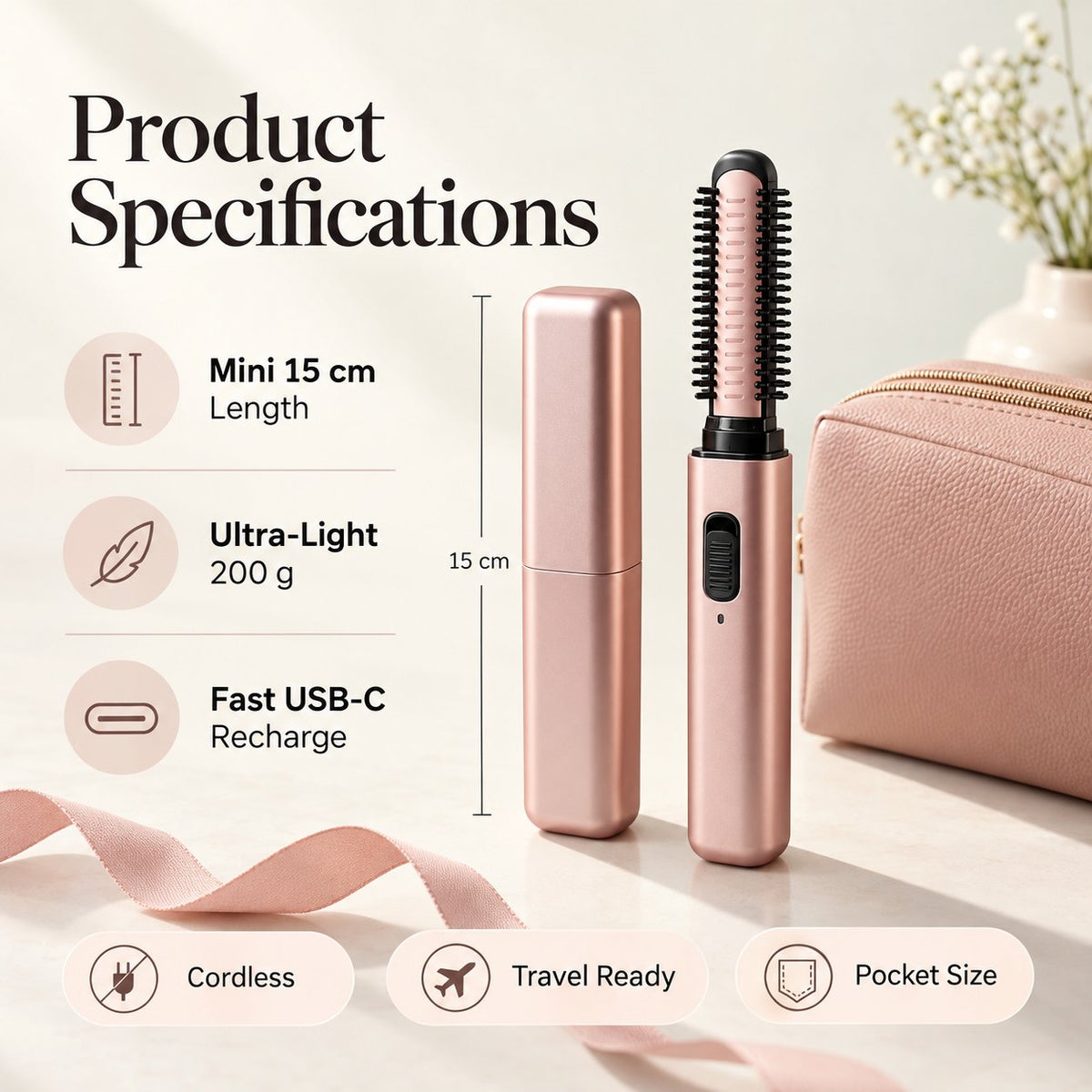 Ahlwocore cordless ceramic mini hair curler image 1