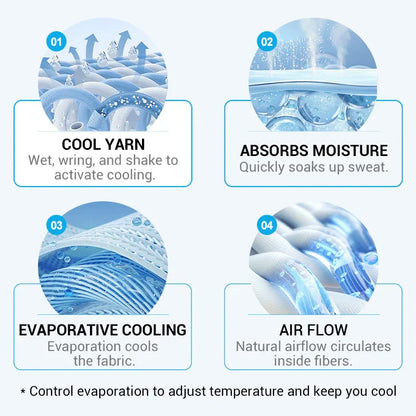 ❄️ Maradjon hűvösen azonnal bárhol – Azonnali hűsítő törölköző (hordozható, összecsukható, többfunkciós) – Utánvétes 🌞