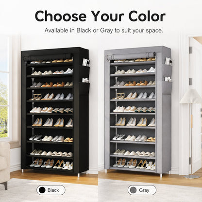 👟Large Capacity Shoe Storage Cabinet | Multi-Level Entryway Shoe Organizer With Dust Cover