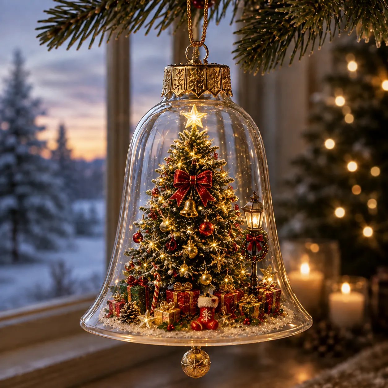 ✨🎄 Illuminated Christmas Story Ornament – Light‑Up Mini Holiday Scene