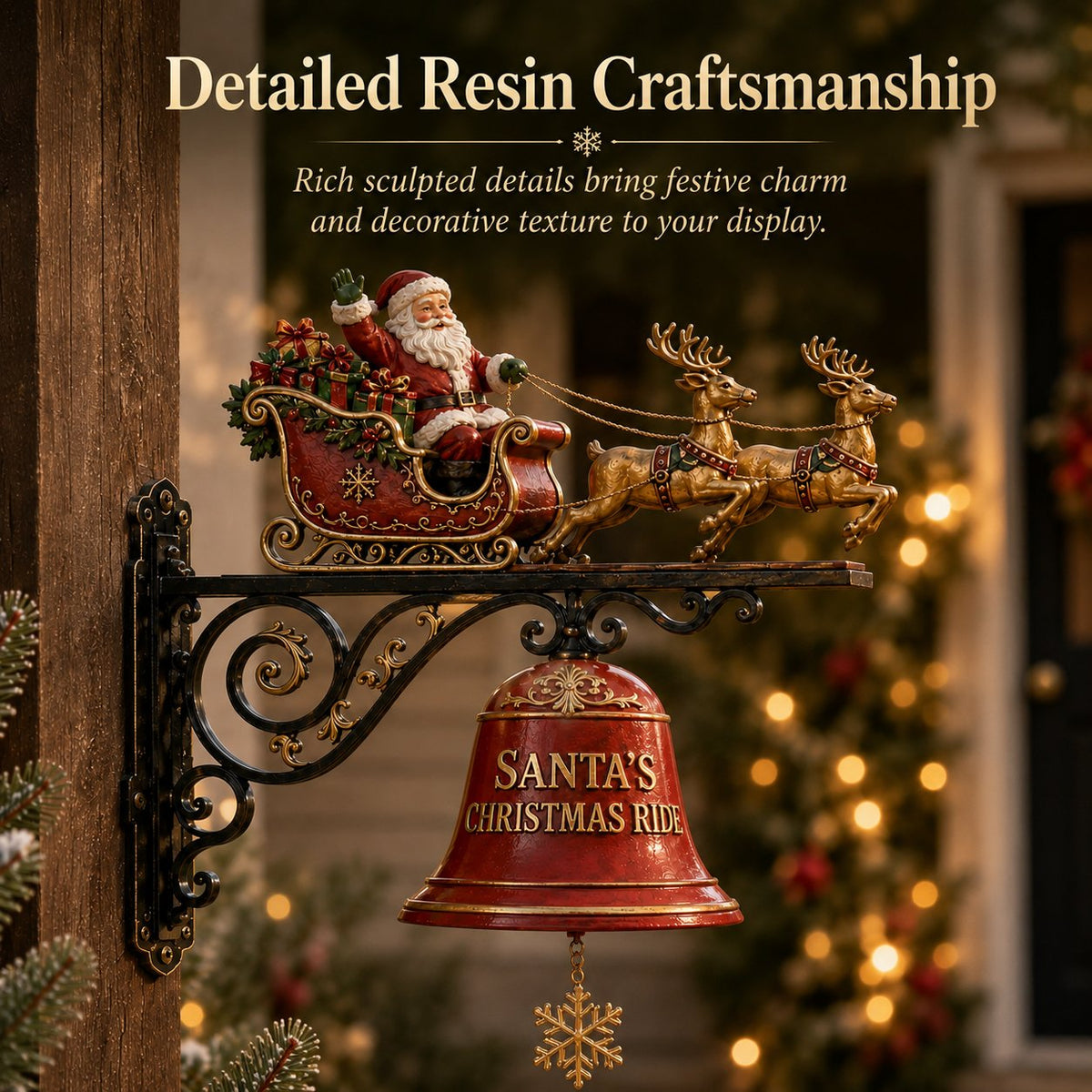 🎅🔔 Santa’s Sleigh Bells 🎄 Charming Christmas Decoration