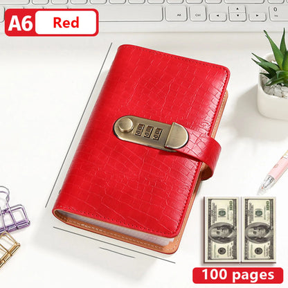 📒🔒 LAST DAY 50% OFF！Lockable A6 Money Savings Notebook with 3-Digit Code L