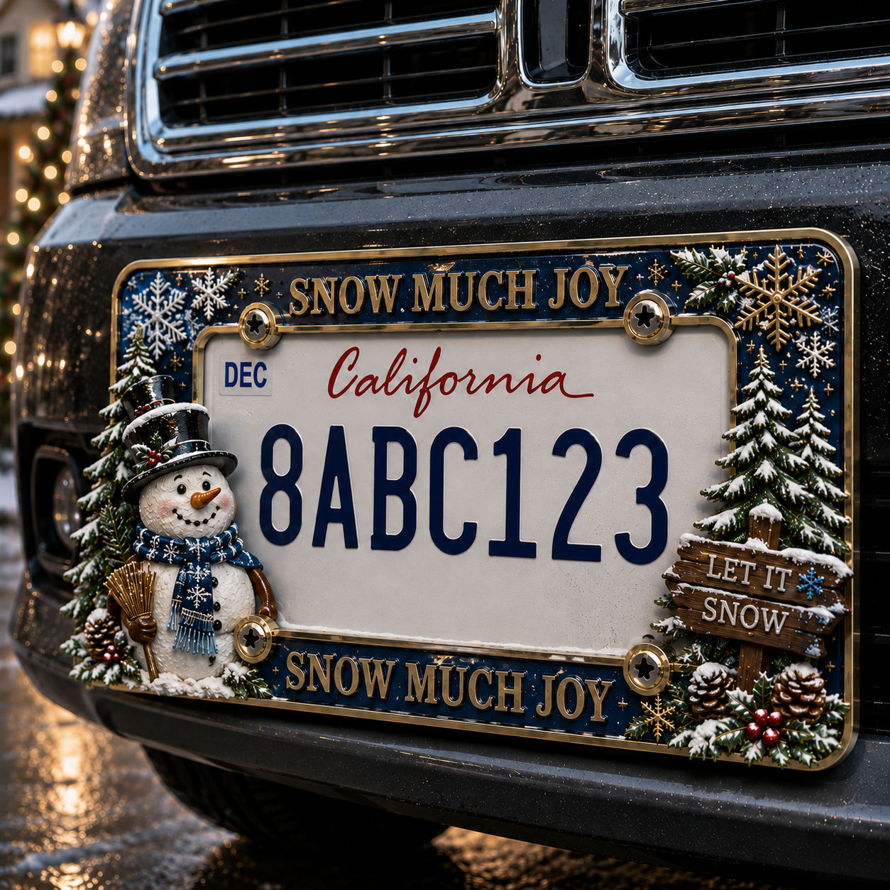 🔥LAST DAY 70% OFF-🎄Christmas License Plate Frame – Festive Style for Every Ride