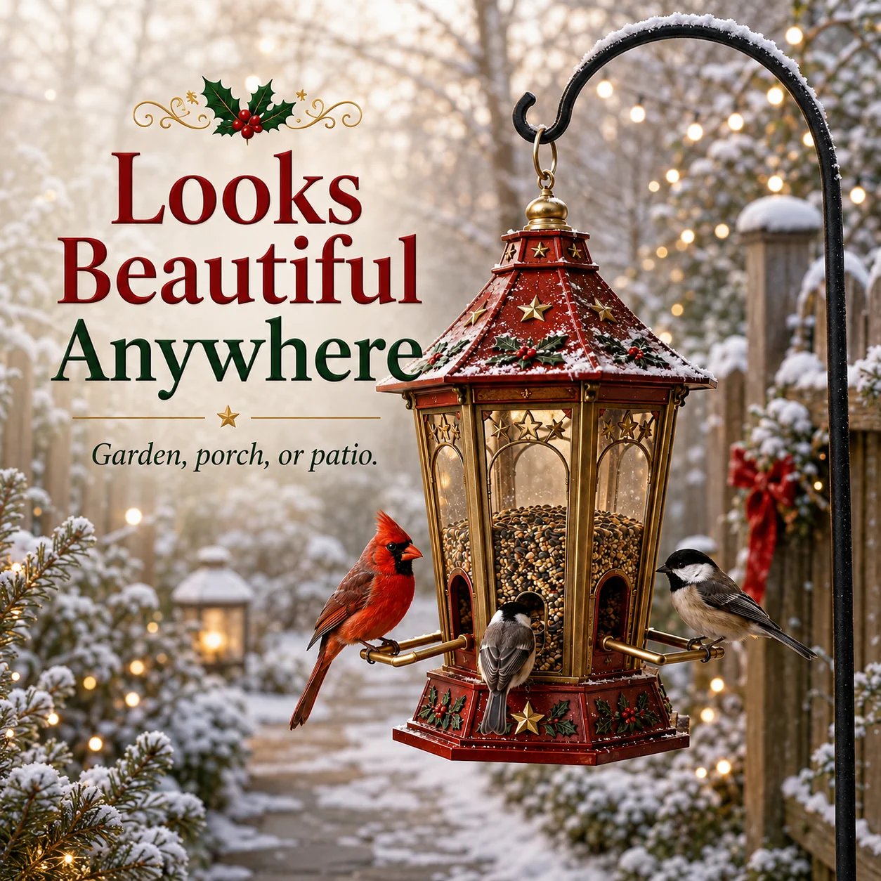 🐦Christmas Themed Bird Feeder Set | Decorative Hanging Backyard Feeders
