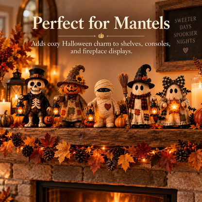 🎃 Halloween Monster Lantern Figurines – 5 Cozy Spooky Styles