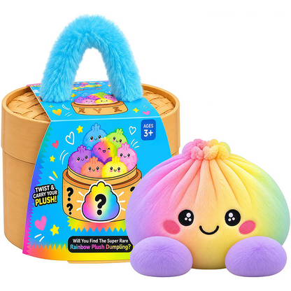 🤗💙 Squishy Dumpling Plush with Steamer Basket – Slow-Rise Cute Collectible🥟🎁