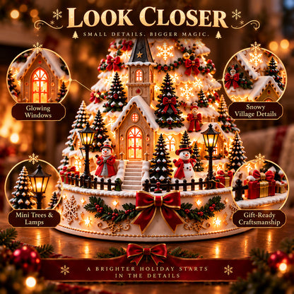 🎄Christmas Village Projection Centerpiece – 4 Themed Villages
