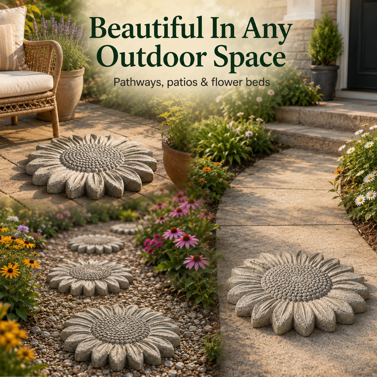 💥LAST DAY｜55% OFF 🌻Reusable Sunflower Stepping Stone Mold