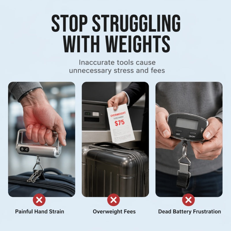 ⚖️Digital Luggage Scale – 🧳50kg/110lb Portable Hanging Travel Scale