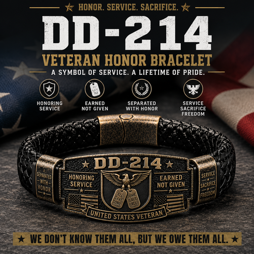 🎖️ Service Earned. Honor Worn🫡DD-214 Veteran Honor Bracelet