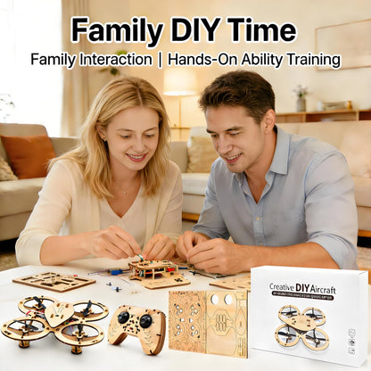 🏆 DIY Wooden RC Drone Kit – STEM Building Toy for Teens & Adults