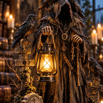 🐦‍⬛ Raven Guardian Lantern Statue 🏮 Keeper of the Last Light