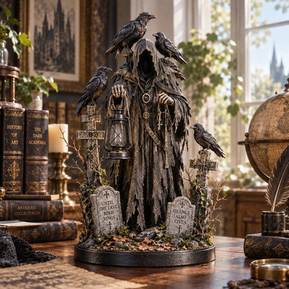🐦‍⬛ Raven Guardian Lantern Statue 🏮 Keeper of the Last Light