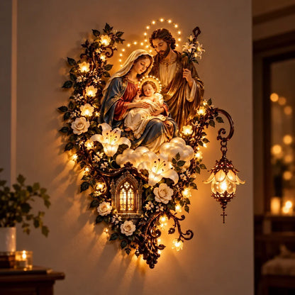 ✨Illuminated Sacred Floral Wall Decor – 🤍4 Faith-Inspired Designs