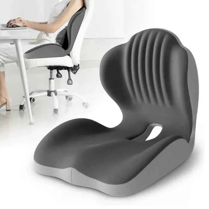 Ergonomic Memory Foam Seat Cushion with Lumbar & Back Support, Relieves Back Pain, Reduces Pressure