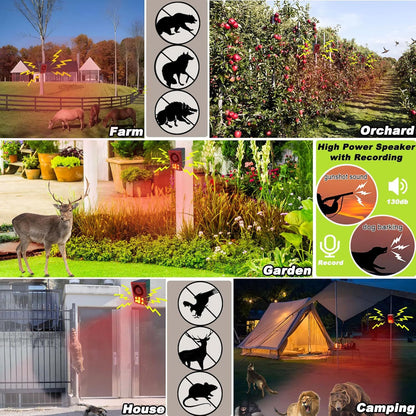 🚨 Solar-Powered Outdoor Motion Alarm – Remote-Controlled Farm & Garden Security Siren