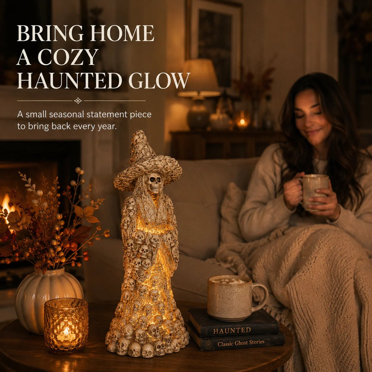 ⚠️Going Fast! Skeleton Witch Light‑Up Ornament | 47% Off Halloween Flash Sale