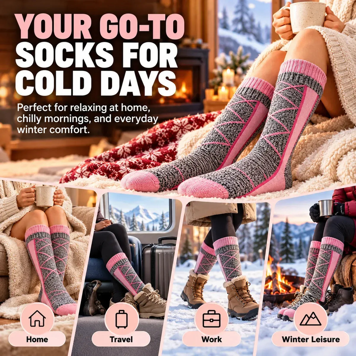 🔥 Rechargeable Heated Socks | 3 Heat Levels with Targeted Sole Warmth  ❄️