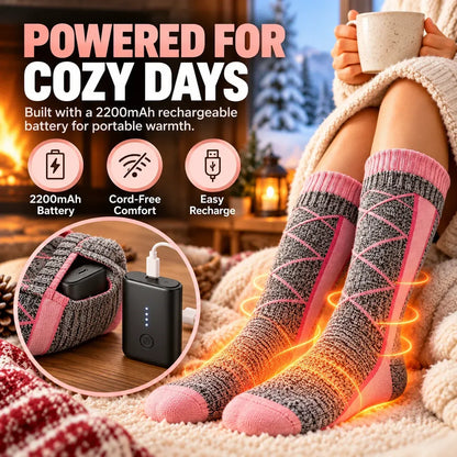 🔥 Rechargeable Heated Socks | 3 Heat Levels with Targeted Sole Warmth  ❄️