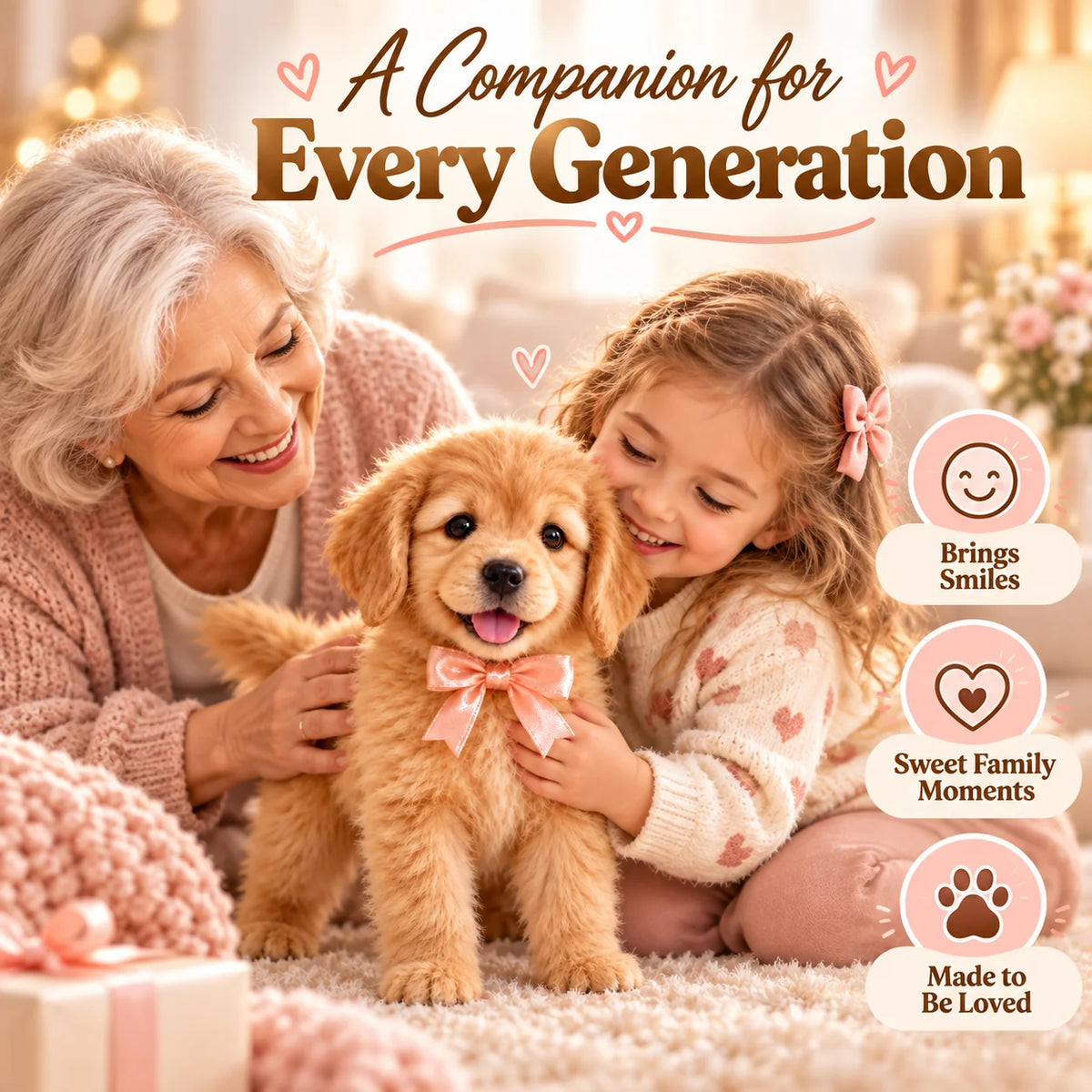 🐕🐾 Golden Buddy Realistic Robot Golden Retriever Puppy