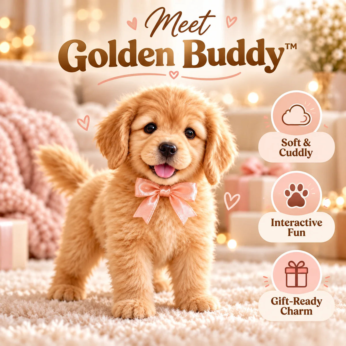 🐕🐾 Golden Buddy Realistic Robot Golden Retriever Puppy