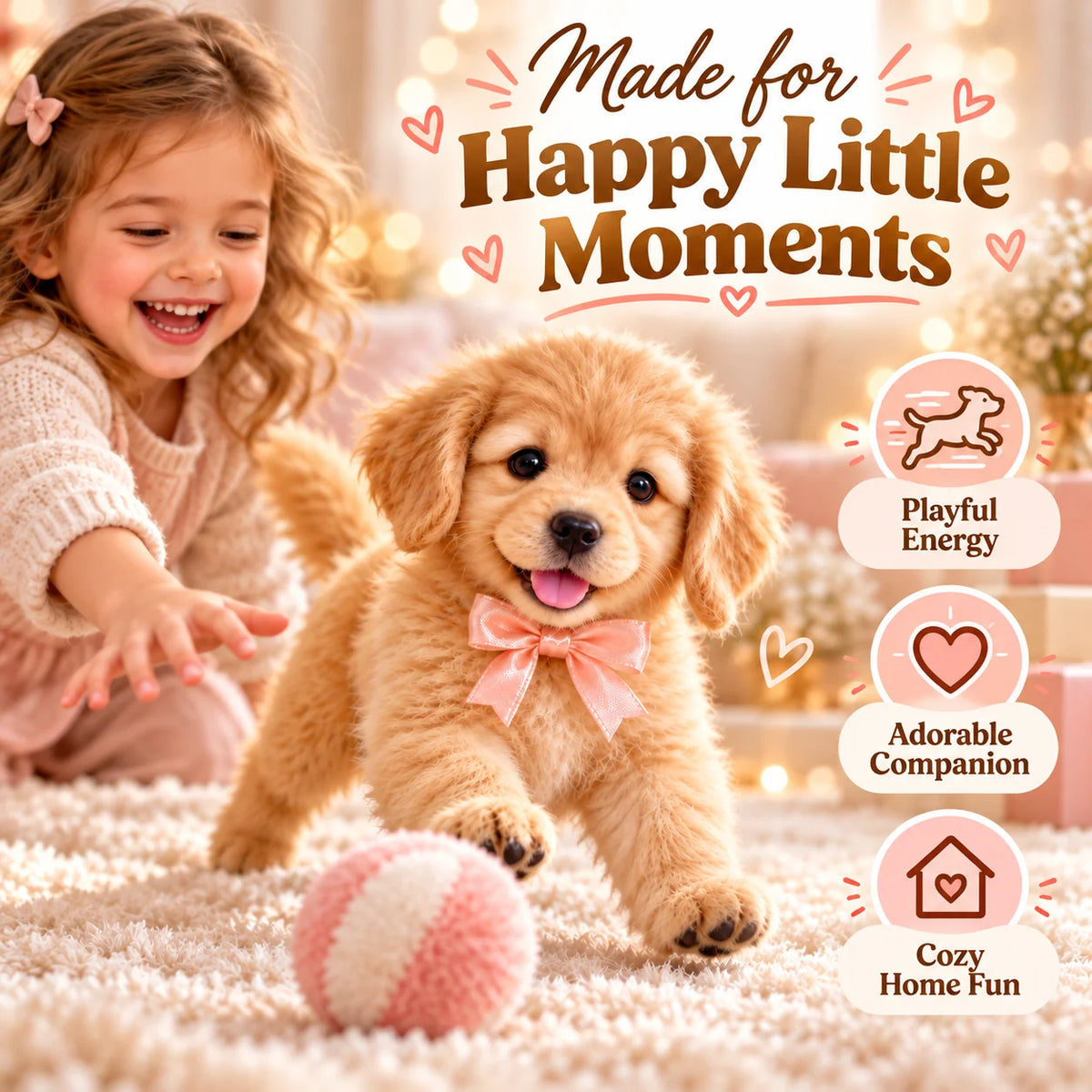 🐕🐾 Golden Buddy Realistic Robot Golden Retriever Puppy