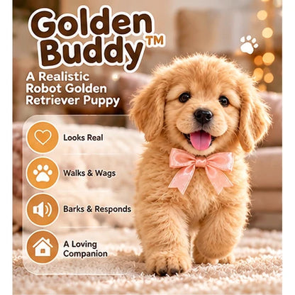🐕🐾 Golden Buddy Realistic Robot Golden Retriever Puppy
