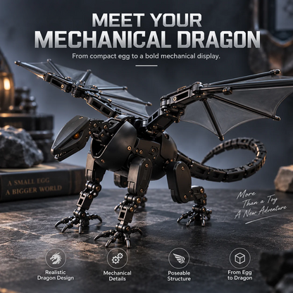 🥚2-in-1 Transforming Mechanical Egg – 🐉Dragon, Phoenix & Winged Unicorn
