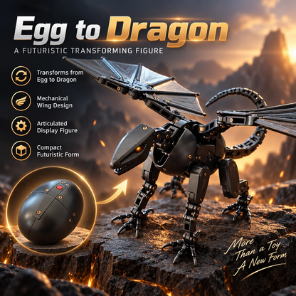 🥚2-in-1 Transforming Mechanical Egg – 🐉Dragon, Phoenix & Winged Unicorn